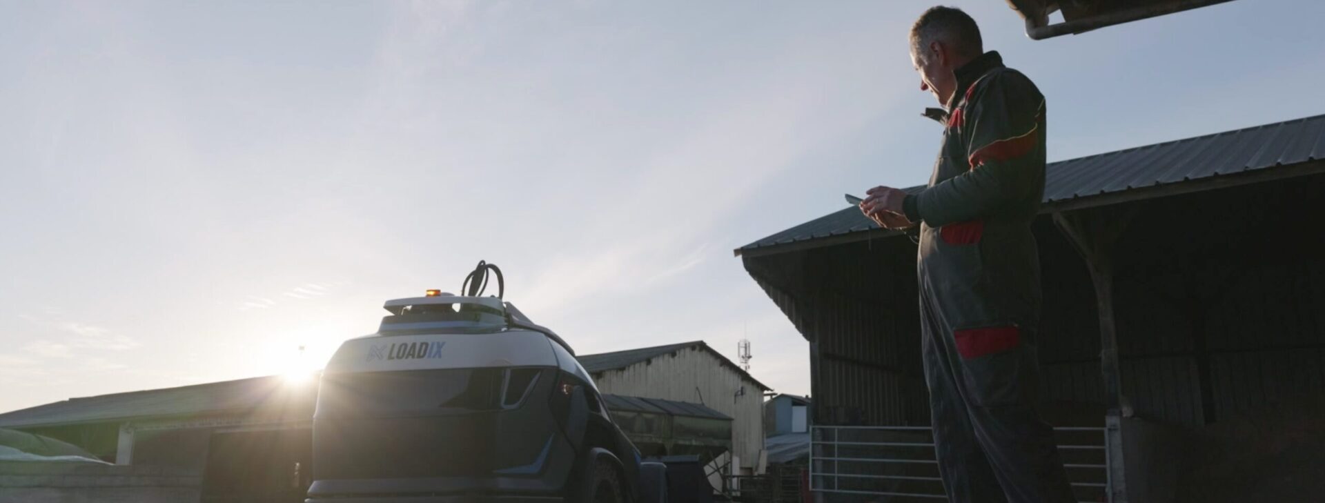 Loadix autonomous farm robot with Loadix Connect control