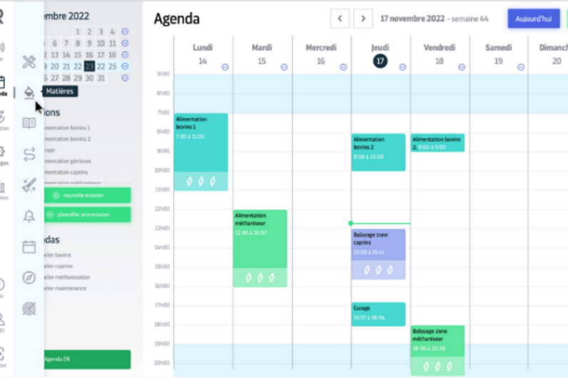 Loadix connect agenda view, loadix tasks